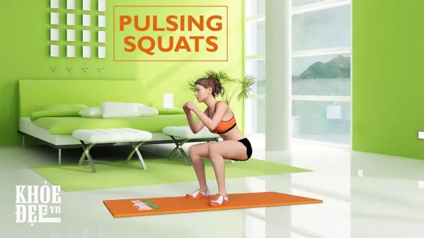 Bài tập cho mông cong vút siêu gợi cảm cùng Pulsing Squat