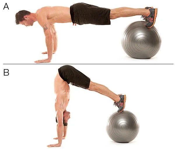 Bài tập cơ bụng 6 múi với bóng Stability Ball tại phòng tập gym