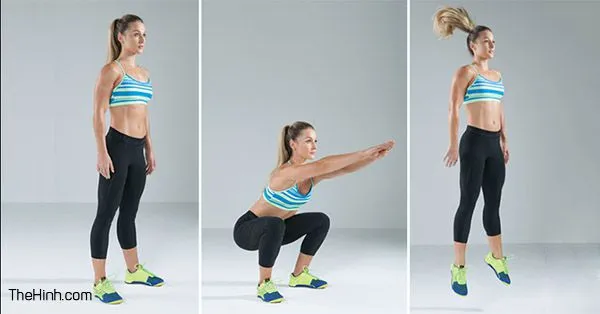 Jump Squat – Bài tập đốt cháy calo giảm cân nhanh nhất tại nhà