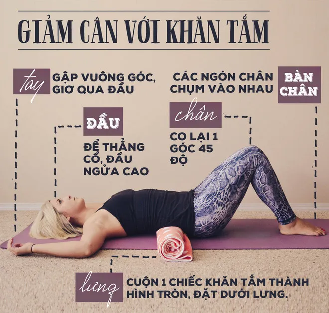 Mẹo giảm mỡ bụng, giảm đau nhức chỉ bằng cách dùng khăn tắm