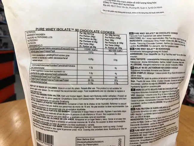 Review Bulk Powders Pure Whey Isolate 90 – Whey chất lượng đến từ nguồn sữa chất lượng