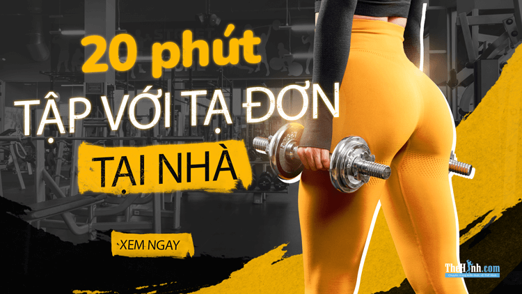 20 phút tập săn chắc, giảm mỡ toàn thân chỉ bằng một cặp tạ đơn