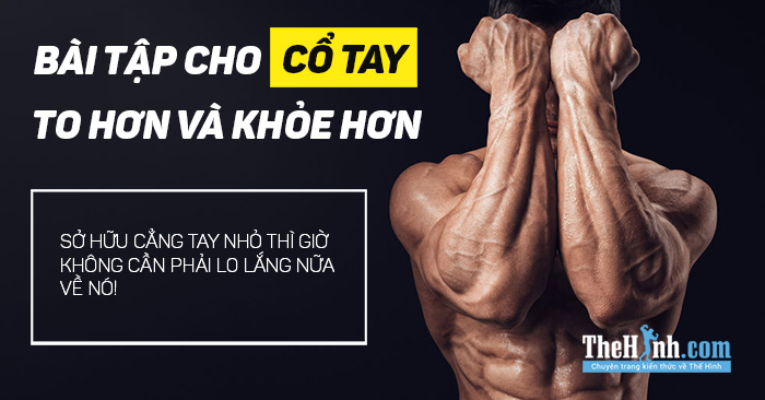 Bài tập cho cổ tay nhỏ to hơn và khỏe ra để đẩy tạ khỏe hơn