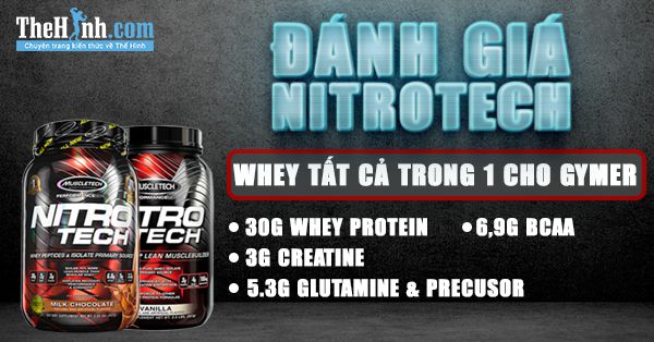 Đánh giá Nitro-Tech Performance – Hũ Whey tất cả trong 1 cho gymer