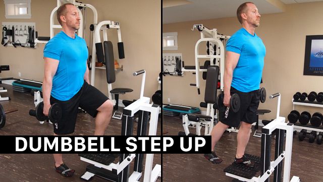 Dumbbell Step Up – Tập đùi trước cho nam hiệu quả tại nhà siêu dễ