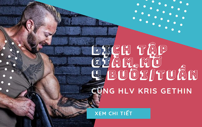 Lịch tập gym 4 buổi/tuần: Để có cơ thể gọn gàng chỉ trong 1 tháng [P1]