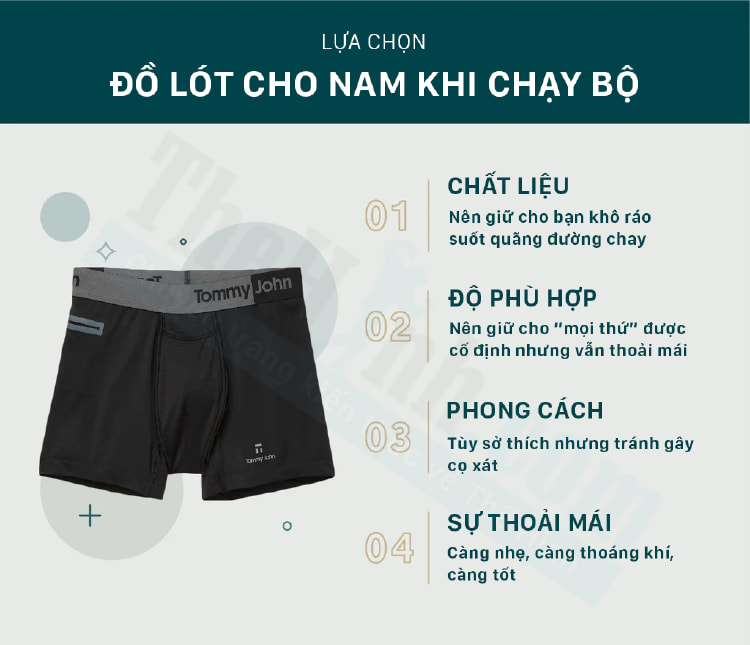 Những loại đồ lót chạy bộ tốt nhất cho nam giới và nữ giới