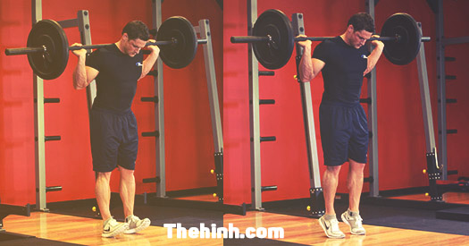 Rocking Standing Calf Raise – Bài tập gánh tạ đòn tập bắp chân