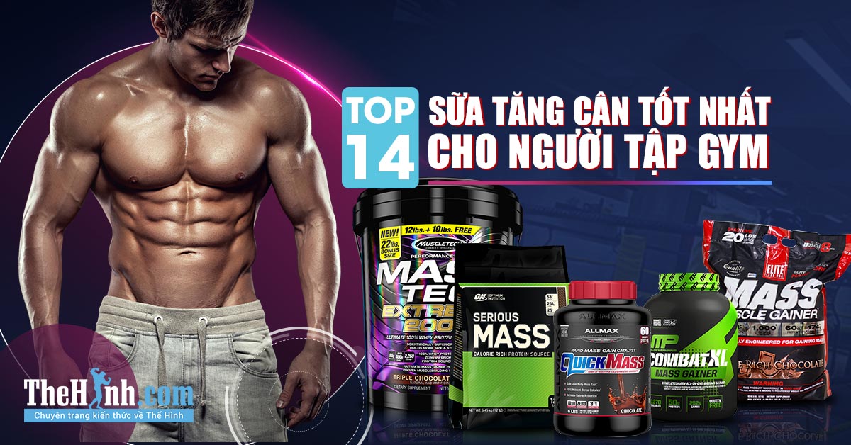 Top 14 sữa tăng cân cho người gầy tập gym tốt nhất