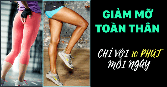 10 phút Cardio cho nữ giảm cân, giảm mỡ bụng tại nhà trong 1 tuần