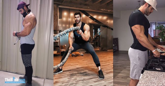 Cơ bắp cuồn cuộn của chàng Gymer đẹp trai “cao như núi” khiến chị em chết mệt