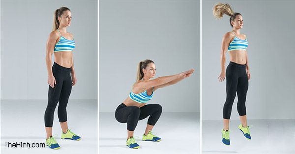 Jump Squat – Bài tập đốt cháy calo giảm cân nhanh nhất tại nhà