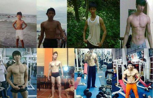 Ốm giơ xương, sau 5 năm tập gym thành người khổng lồ