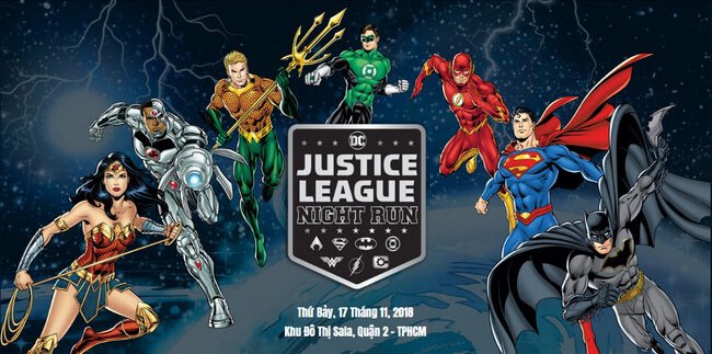 Giải chạy bộ Justice League Night Run 2018 – Nơi siêu anh hùng DC hội tụ